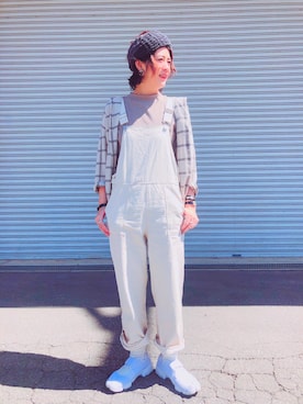 「BACK NUMBER（バックナンバー）のアイテム（オールインワン・サロペット）」を使った、tachanさん（レディース・166cm）の春コーディネート