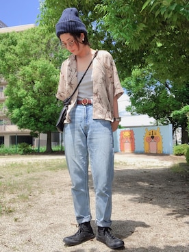 「G-STAR RAW（ジースターロゥ）のアイテム（帽子）」を使った、tachanさん（レディース・165cm）の夏コーディネート