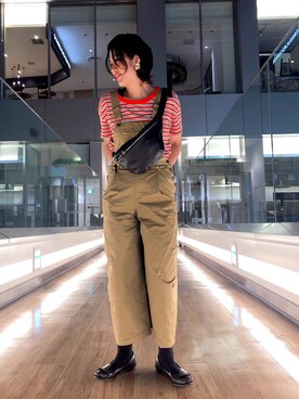 「BACK NUMBER（バックナンバー）のアイテム（オールインワン・サロペット）」を使った、tachanさん（レディース・165cm）の夏コーディネート
