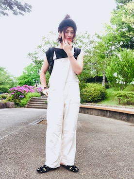 「BACK NUMBER（バックナンバー）のアイテム（オールインワン・サロペット）」を使った、tachanさん（レディース・165cm）の夏コーディネート