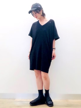 「G-STAR RAW（ジースターロゥ）のアイテム（ワンピース/ドレス）」を使った、tachanさん（レディース・166cm）の夏コーディネート