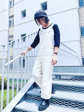 「BACK NUMBER（バックナンバー）のアイテム（オールインワン・サロペット）」を使った、tachanさん（レディース・166cm）の夏コーディネート