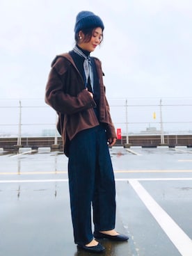 「G-STAR RAW（ジースターロゥ）のアイテム（帽子）」を使った、tachanさん（レディース・166cm）の秋コーディネート