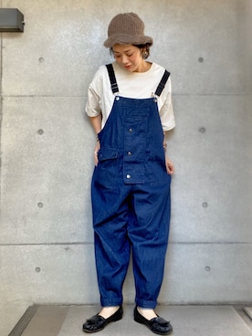 「BACK NUMBER（バックナンバー）のアイテム（サロペット/オーバーオール）」を使った、tachanさん（レディース・166cm）の春コーディネート
