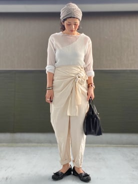 「アイテム（ヘアバンド）」を使った、tachanさん（レディース・166cm）の夏コーディネート