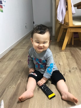 「生後11ヶ月」｜「アイテム（その他）」を使った、あおちゃんさん（キッズ・70cm）の春コーディネート