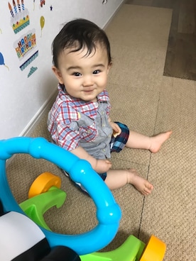 「生後11ヶ月」｜「アイテム（その他）」を使った、あおちゃんさん（キッズ・70cm）の春コーディネート