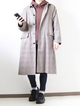「アイテム（ステンカラーコート）」を使った、hikaruさん（メンズ・173cm・20代）の秋コーディネート
