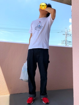 「417 EDIFICE（フォーワンセブンエディフィス）のアイテム（スニーカー）」を使った、くろぶちさん（メンズ・182cm）の夏コーディネート