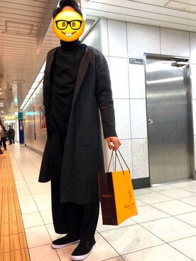 「IKUMI（イクミ）のアイテム」を使った、くろぶちさん（メンズ・182cm）の冬コーディネート