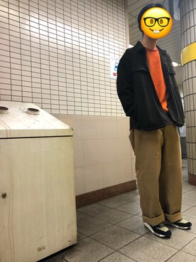 「Johnbull Private labo（ジョンブルプライベートラボ）のアイテム（その他アウター）」を使った、くろぶちさん（メンズ・182cm）の春コーディネート