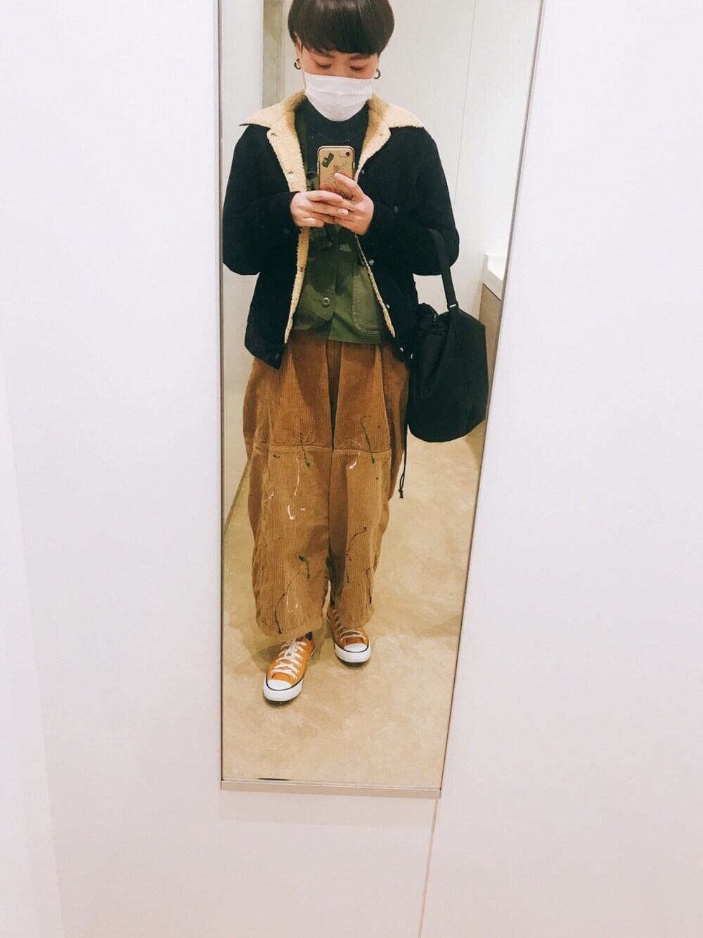 「ねむい」｜「niko and...のアイテム（その他パンツ、ベージュ系）」を使った、yukaさん（レディース・164cm）の冬コーディネートの1枚目の写真