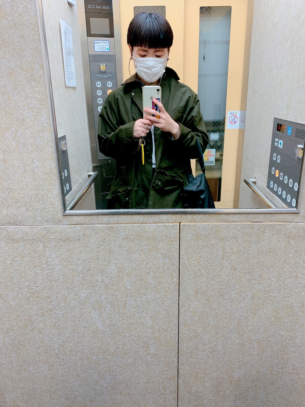 「BABOUR」｜「BEAMS BOYのBarbour × BEAMS BOY / 別注 Balvenie Jacket（その他アウター、グリーン系）」を使った、yukaさん（レディース・164cm）の秋コーディネートの1枚目の写真