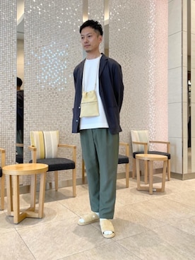 「アイテム（グラス/マグカップ/タンブラー、ホワイト系）」を使った、UNITED ARROWS 原宿本店 メンズ館 STAFF 01さん（メンズ・178cm）の春コーディネート