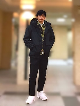 「UNIQLO（ユニクロ）のタートルネックT（長袖）（Tシャツ/カットソー）」を使った、chiyuta0829さん（メンズ・172cm）の冬コーディネート