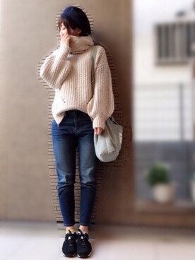 maho...さん（レディース・160cm）の冬コーディネート