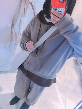 「H&M DIVIDED（エイチアンドエム　ディヴァイデッド）のアイテム（スウェット）」を使った、あまさん（レディース・156cm）の冬コーディネート