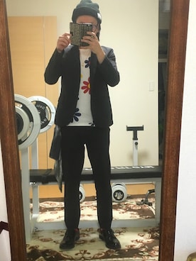 「アイテム（ストール/ショール、シルバー系）」を使った、ヨシオboyさん（メンズ・164cm）の春コーディネート