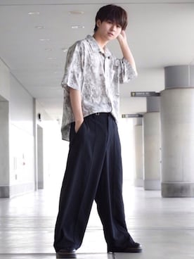 「柄シャツコーデ」｜「アイテム（その他）」を使った、tendon...🚶‍♂️さん（メンズ・168cm）の春コーディネート