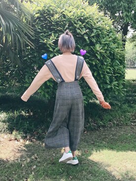 「MONKI（モンキ）のアイテム（パーカー）」を使った、搭不搭搭搭さん（レディース・162cm）の秋コーディネート