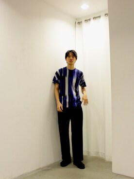 「stein（シュタイン）のアイテム（チノパンツ）」を使った、Chikaraさん（メンズ・180cm）の春コーディネート