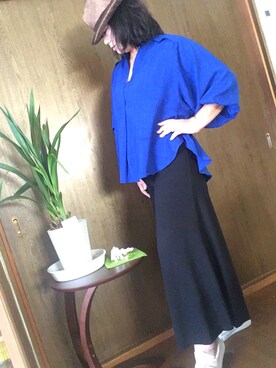 「trinity（トリニティ）のアイテム」を使った、もとぅくるさん（レディース・165cm）の夏コーディネート