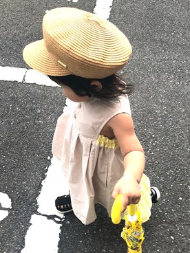 「allolun.（オールオルン）のアイテム（ワンピース/ドレス）」を使った、はぁちゃんさん（キッズ・90cm）の夏コーディネート