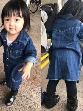 「F.O.KIDS（エフオーキッズ）のアイテム（ワンピース/ドレス）」を使った、はぁちゃんさん（キッズ・90cm）の秋コーディネート