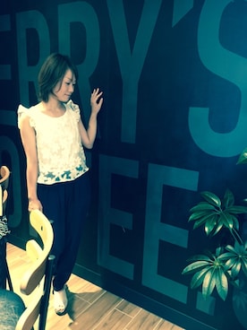 「Parks（パークス）のアイテム」を使った、かおりさん（レディース・154cm）の夏コーディネート