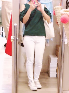 「Parks（パークス）のアイテム」を使った、かおりさん（レディース・154cm）の夏コーディネート