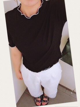 「CARLO ROSSETTI（カルロロセッティ）のアイテム」を使った、かおりさん（レディース・154cm）の夏コーディネート