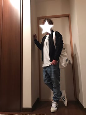 「NAVAL（ナバル）のアイテム（MA-1）」を使った、kobaさん（メンズ・171cm）の冬コーディネート