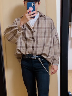 「WEGO（ウィゴー）のアイテム（Denim jacket、ブラウン系）」を使った、ryodaiiさん（メンズ・173cm）の夏コーディネート