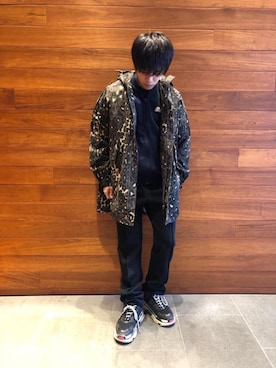 「アイテム（ミリタリージャケット）」を使った、らいさん（メンズ・168cm）の秋コーディネート