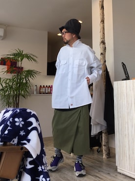 「TAKAHIROMIYASHITATheSoloIst.（タカヒロミヤシタザソロイスト）のアイテム（帽子）」を使った、コチコチさん（メンズ・171cm）の冬コーディネート