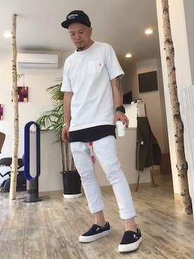 「BEN DAVIS/PROJECT LINE（ベンデイビスプロジェクトライン）のアイテム」を使った、コチコチさん（メンズ・171cm）の春コーディネート