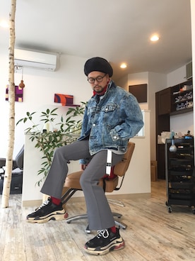「OPENING CEREMONY（オープニングセレモニー）のアイテム」を使った、コチコチさん（メンズ・171cm）の秋コーディネート