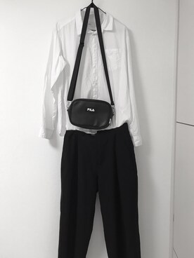 「FILA（フィラ）のアイテム（バッグ）」を使った、asscerさん（メンズ・172cm）の冬コーディネート