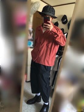 「OLDMAN（オールドマン）のアイテム」を使った、ハレさん（メンズ・167cm）の春コーディネート