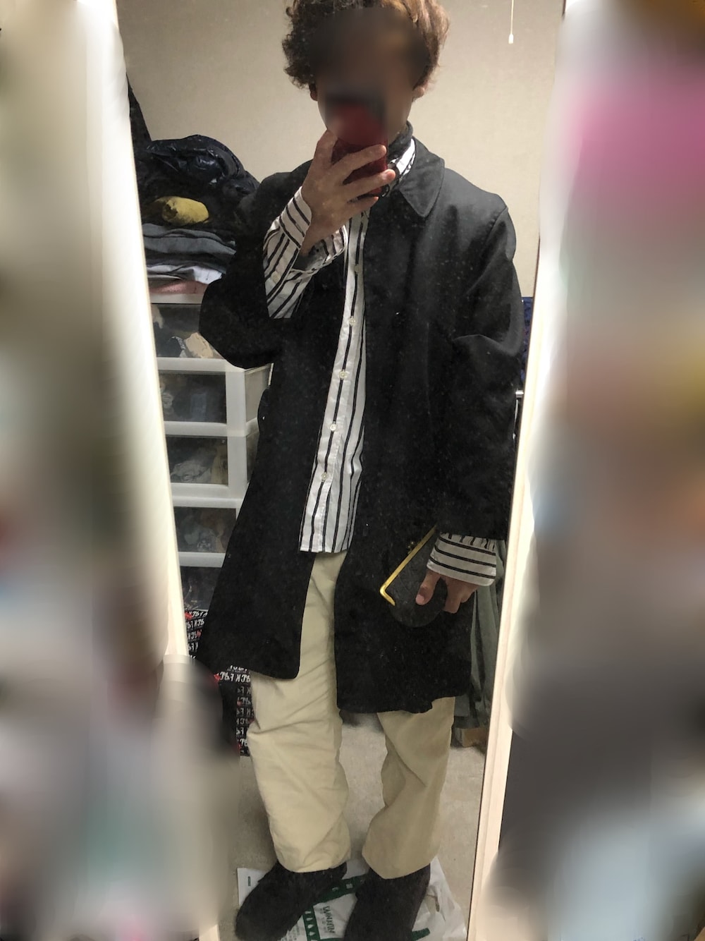「冬コーデ、コート、ナイキ、ｔｏｎｅ、おしゃれさんと繋がりたい、冬アウター着回しチャレンジ、FREAK’Ｓ STORE、コーデュロイ、きれいめコーディネート、低身長」｜「POLO RALPH LAURENのコットン インターロック タートルネック（Tシャツ/カットソー、ブラック系）」を使った、ハレさん（メンズ・167cm）の冬コーディネートの1枚目の写真