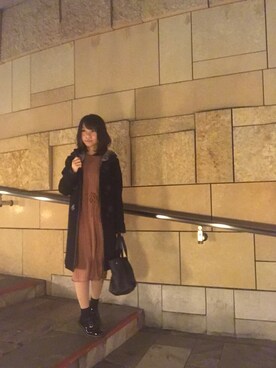 「Adam et Rope A・E・R（アダムエロペ）のアイテム（ジャケット/アウター）」を使った、maminaさん（レディース・150cm）の冬コーディネート