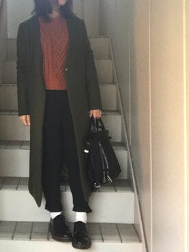 「ISOOK（アイスー）のアイテム（ニット/セーター）」を使った、maminaさん（レディース・150cm）の冬コーディネート