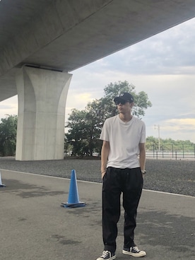 「Balanciagaのアイテム」を使った、ümaさん（メンズ・174cm）の秋コーディネート