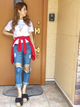 「大人カジュアルコーデ」｜「アイテム（腕時計）」を使った、🌴Namiko73Twink🌴さん（レディース・159cm）の夏コーディネート