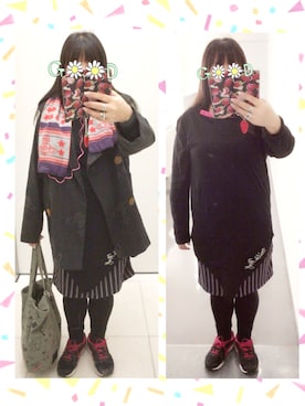 「MILKBOY」｜「アイテム（その他アウター）」を使った、奈々さん（レディース・162cm）の春コーディネート