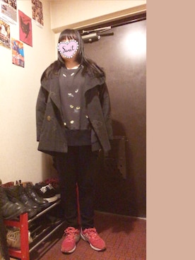 「ネコ」｜「アイテム（その他アウター）」を使った、奈々さん（レディース・162cm）の春コーディネート