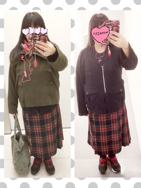 「タータンチェック」｜奈々さん（レディース・162cm）の春コーディネート