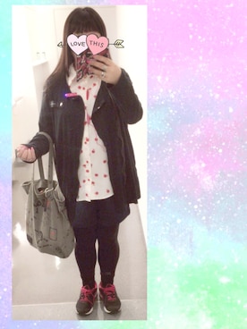 「MILKBOY（ミルクボーイ）のAPPLE シャツ（シャツ/ブラウス）」を使った、奈々さん（レディース・162cm）の春コーディネート