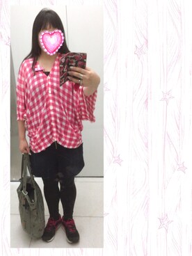 「mercibeaucoup,（メルシーボークー）のアイテム（カーディガン/ボレロ）」を使った、奈々さん（レディース・162cm）の夏コーディネート