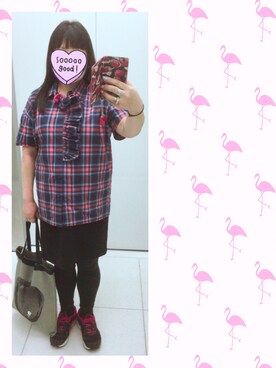 「タータンチェック」｜奈々さん（レディース・162cm）の夏コーディネート